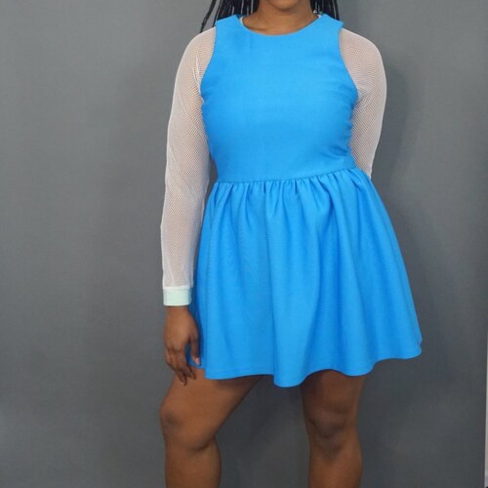 Cyan Blue, Topshop Scuba Dress